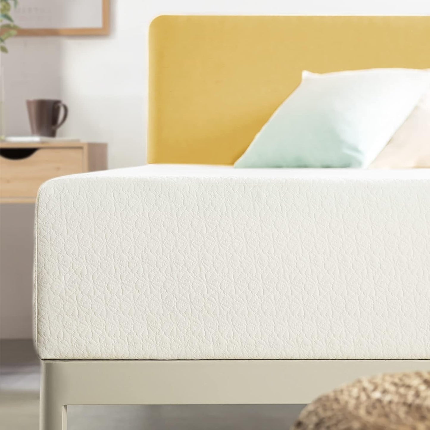 Best Price Mattress Full Mattress 6 inch Bed-In-A-Box, Green Tea Memory Foam White