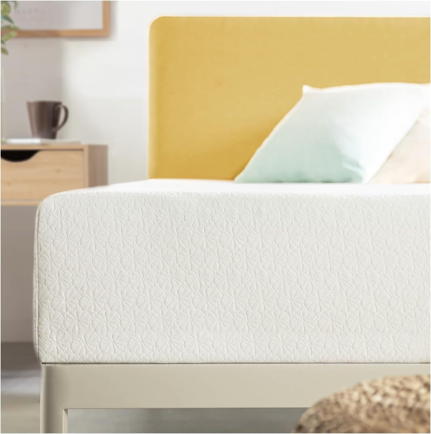 Best Price Mattress Full Mattress 6 inch Bed-In-A-Box, Green Tea Memory Foam White
