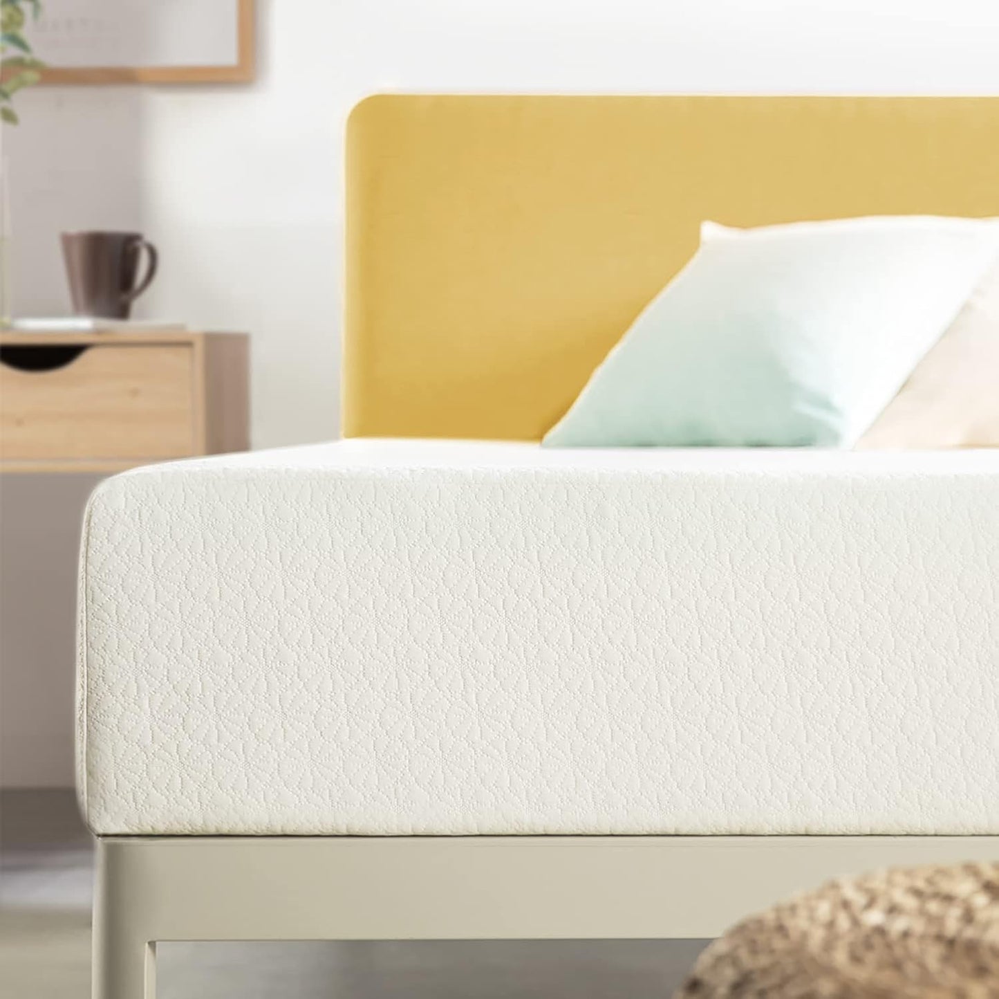 Best Price Mattress Full Mattress 6 inch Bed-In-A-Box, Green Tea Memory Foam White