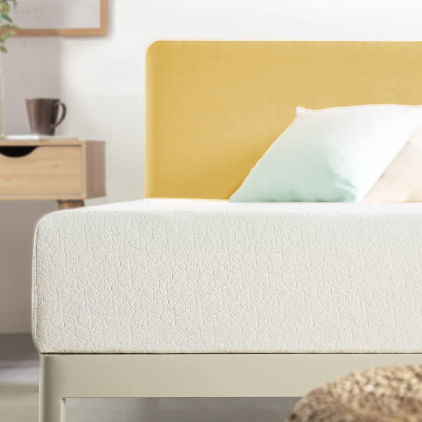 Best Price Mattress Full Mattress 6 inch Bed-In-A-Box, Green Tea Memory Foam White