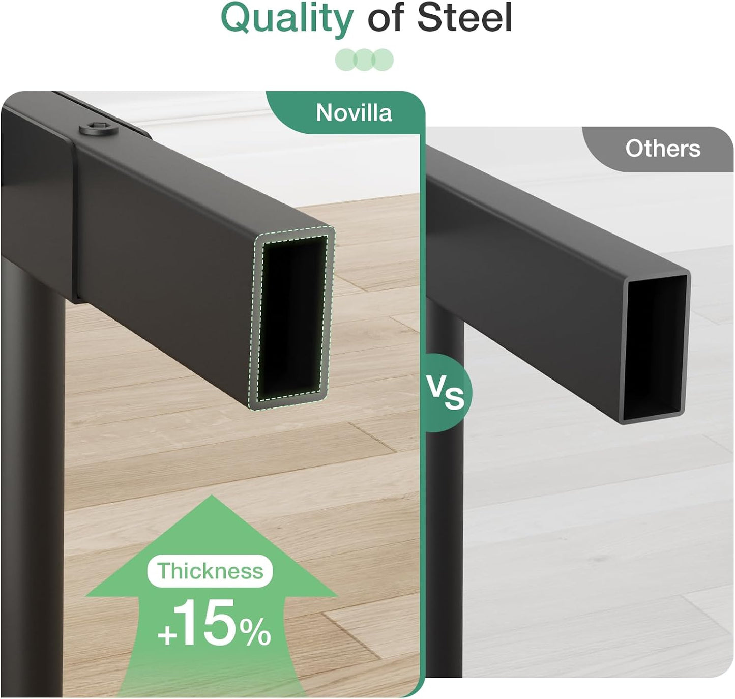 Novilla Full Size Bed Frame with Headboard and Footboard, 14 Inch Metal Platform Bed Frame, Under Bed Storage, Strong Metal Slats Support, Mattress Foundation No Box Spring Needed