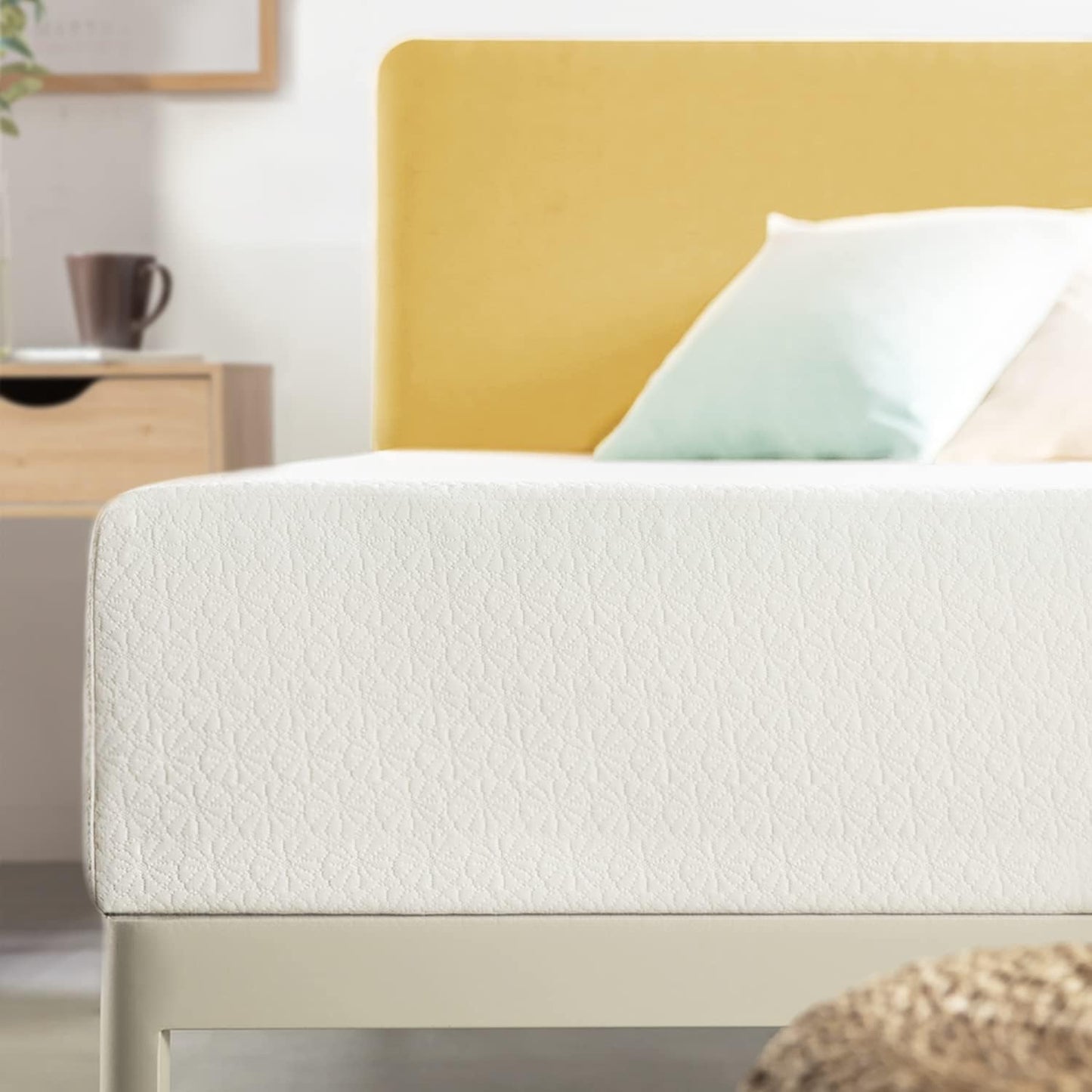 Best Price Mattress Full Mattress 6 inch Bed-In-A-Box, Green Tea Memory Foam White