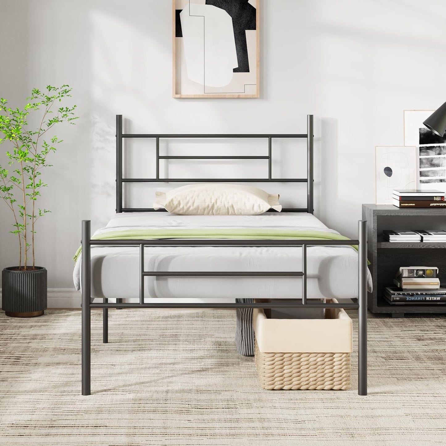 Novilla Full Size Bed Frame with Headboard and Footboard, 14 Inch Metal Platform Bed Frame, Under Bed Storage, Strong Metal Slats Support, Mattress Foundation No Box Spring Needed