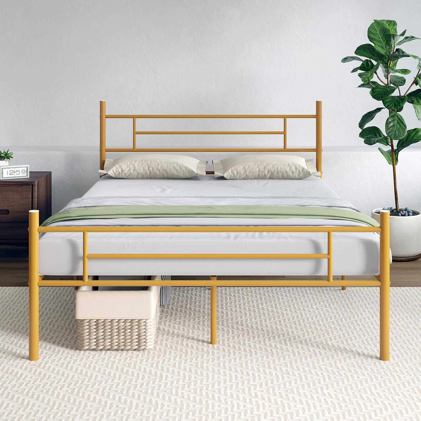 Novilla Full Size Bed Frame with Headboard and Footboard, 14 Inch Metal Platform Bed Frame, Under Bed Storage, Strong Metal Slats Support, Mattress Foundation No Box Spring Needed