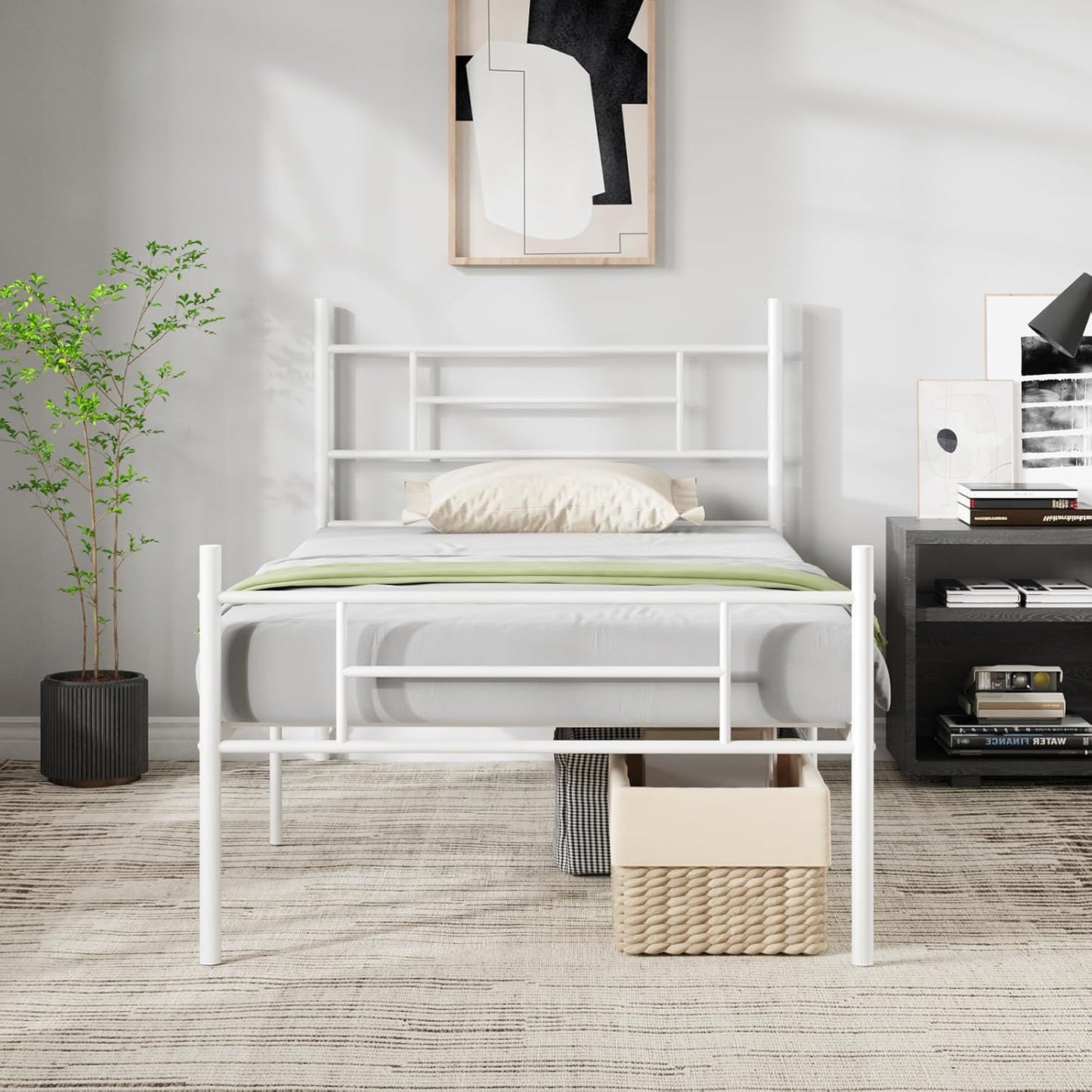Novilla Full Size Bed Frame with Headboard and Footboard, 14 Inch Metal Platform Bed Frame, Under Bed Storage, Strong Metal Slats Support, Mattress Foundation No Box Spring Needed