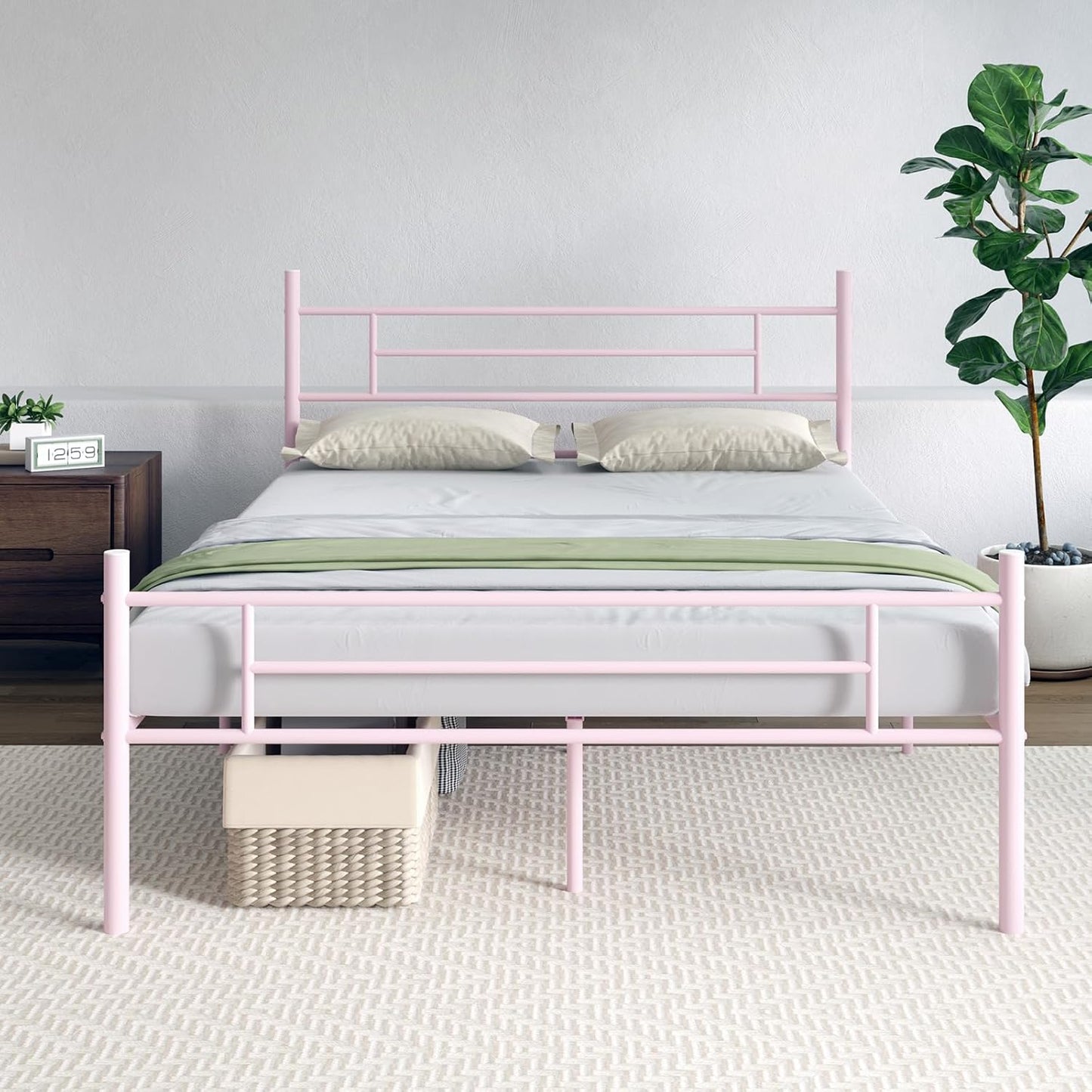 Novilla Full Size Bed Frame with Headboard and Footboard, 14 Inch Metal Platform Bed Frame, Under Bed Storage, Strong Metal Slats Support, Mattress Foundation No Box Spring Needed