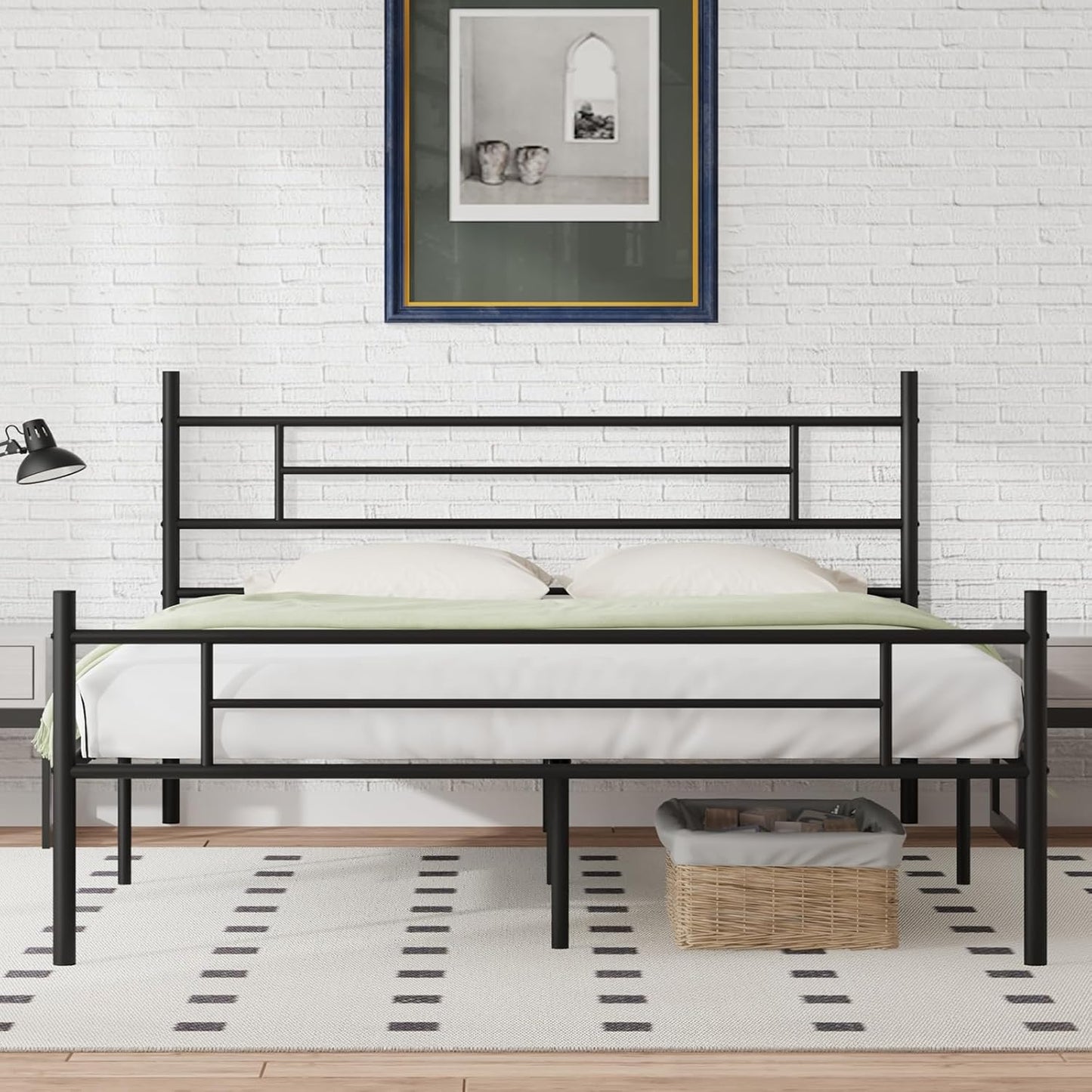 Novilla Full Size Bed Frame with Headboard and Footboard, 14 Inch Metal Platform Bed Frame, Under Bed Storage, Strong Metal Slats Support, Mattress Foundation No Box Spring Needed