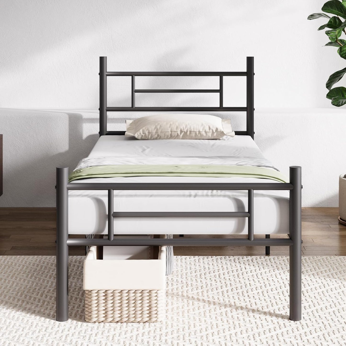 Novilla Full Size Bed Frame with Headboard and Footboard, 14 Inch Metal Platform Bed Frame, Under Bed Storage, Strong Metal Slats Support, Mattress Foundation No Box Spring Needed