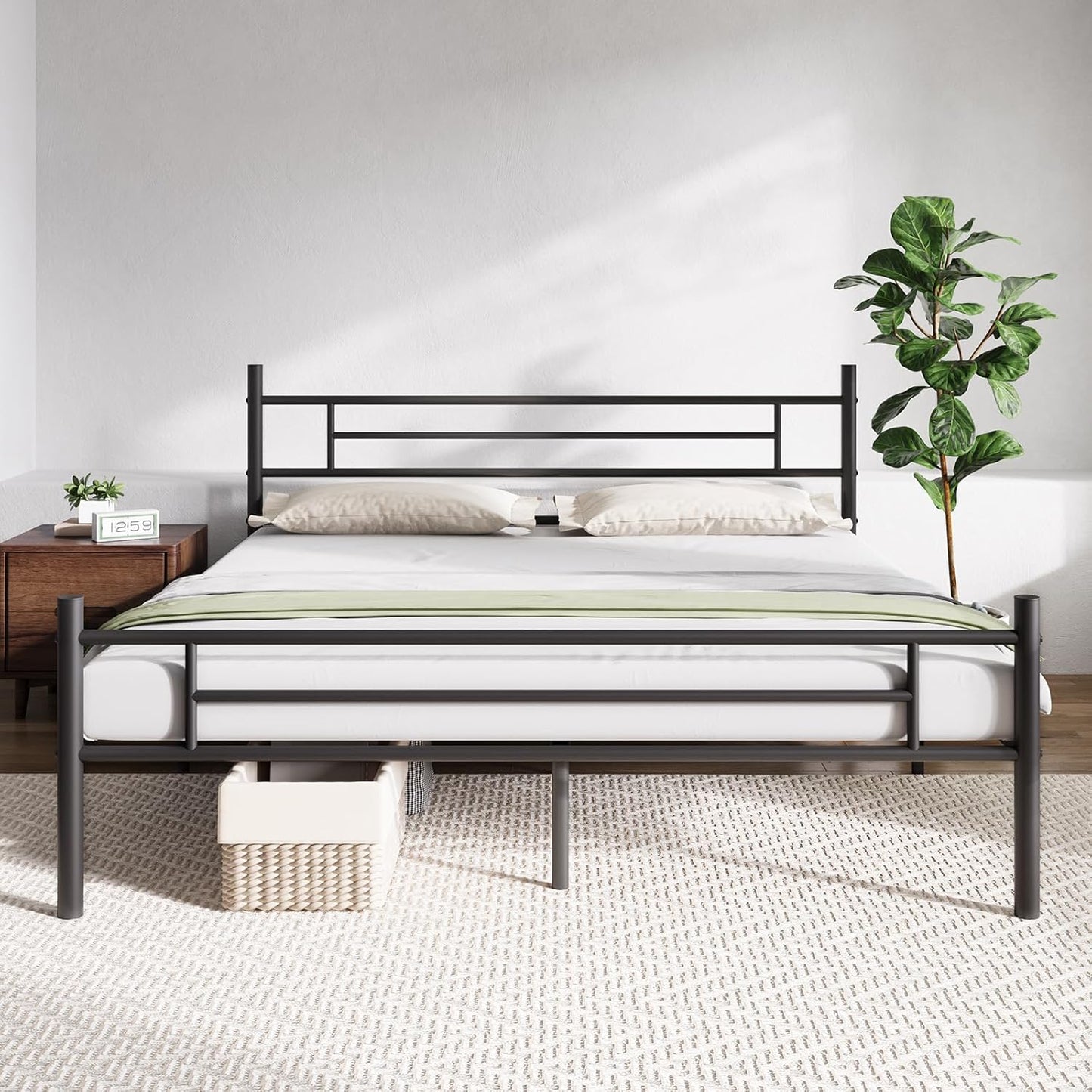 Novilla Full Size Bed Frame with Headboard and Footboard, 14 Inch Metal Platform Bed Frame, Under Bed Storage, Strong Metal Slats Support, Mattress Foundation No Box Spring Needed